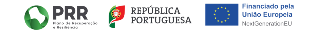 PRR – Plano de Recuperação e Resiliência, República Portuguesa, Financiado pela União Europeia – NextGenerationEU
